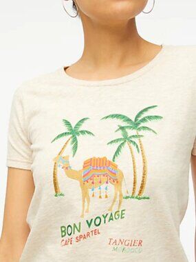 J.Crew Factory Bon Voyage Tangier Morocco T-shirt NEW